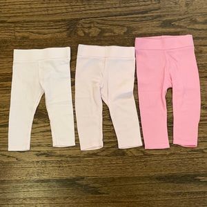 Bundle of 3 Wonder Nation Leggings. 3-6 months
